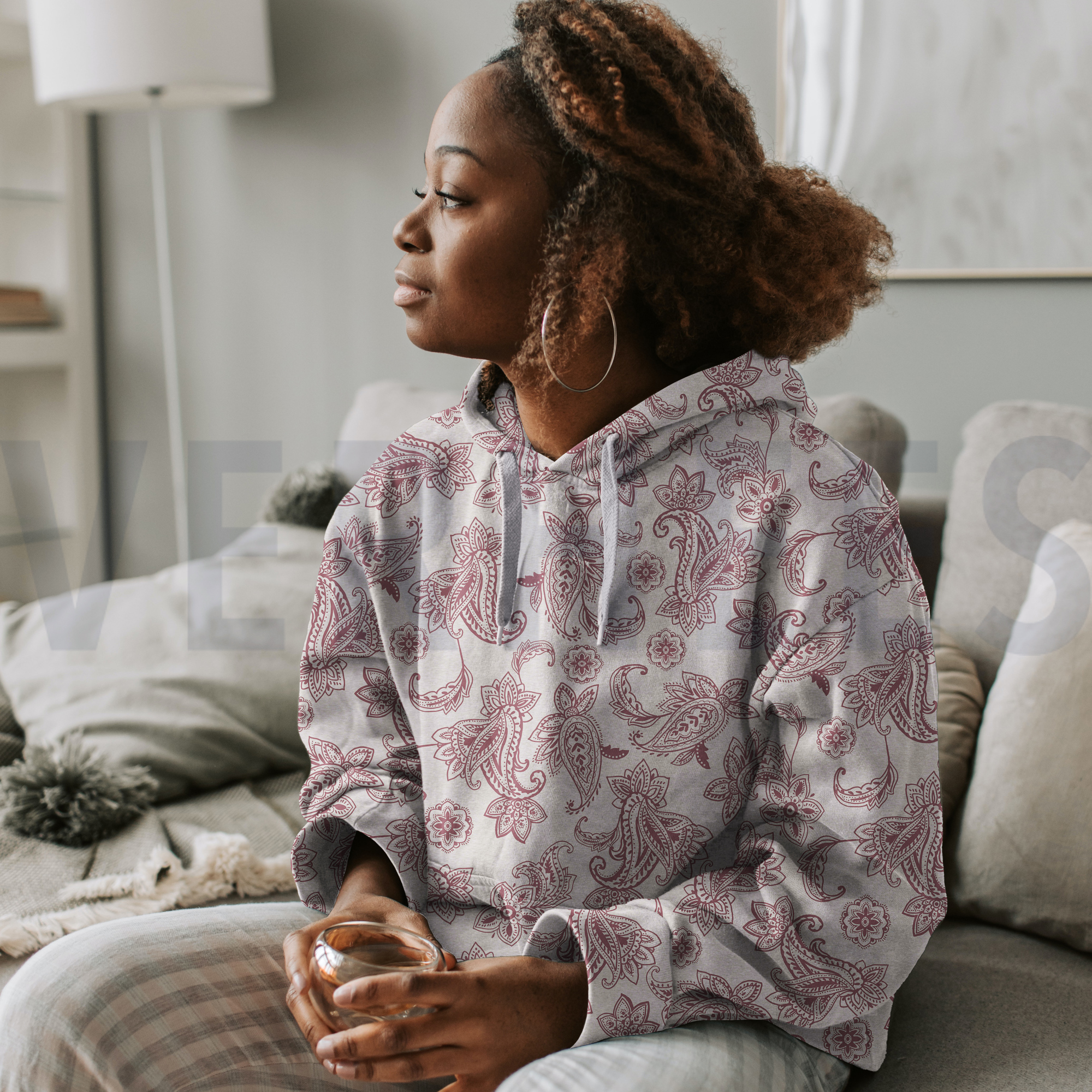 SWEAT MELANGE PAISLEY ANTHRACITE CHINÉ (high resolution) #7