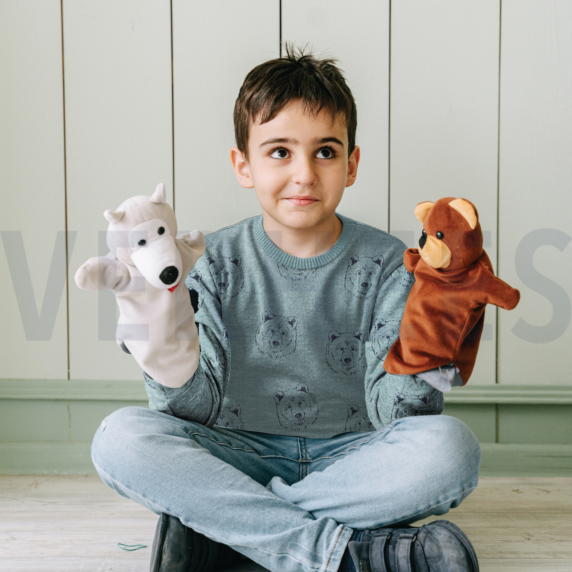 SWEAT MELANGE OURS BLEU FUMÉ MÉLANGÉ (high resolution) #7