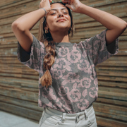 JERSEY MELANGE BLOEMEN ANTHRACIET GEMÊLEERD (thumbnail) #7