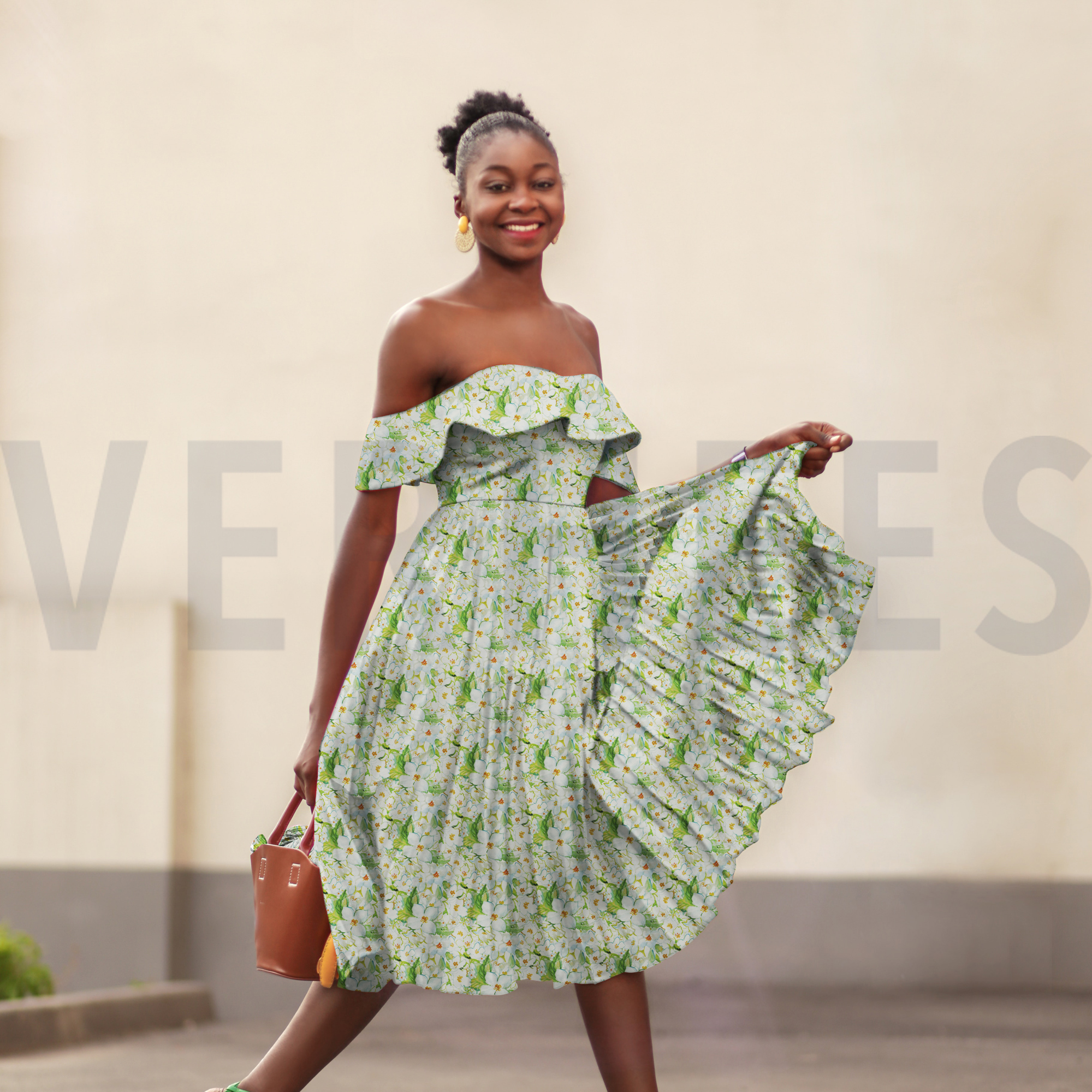 VISCOSE RADIANCE DIGITAAL BLOEMEN GROEN (high resolution) #7