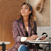 VISCOSE ROSELLA STRETCH DIGITAAL BLOEMEN ROZENHOUT (thumbnail) #7