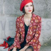 LIN VISCOSE LAVÉ FLEURS VERT ALGUE (thumbnail) #7