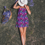 VISCOSE RADIANCE DIGITAL ABSTRAIT FLEURS NOIR (thumbnail) #7