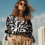 LENZING™ ECOVERO™ ABSTRACT GEBROCHEN WEISS (thumbnail) #7