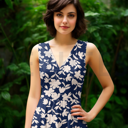 MAGNOLIA STRETCH BLOEMEN ROOD #7