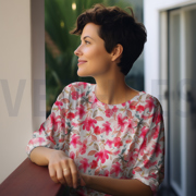 VISCOSE RADIANCE DIGITAAL BLOEMEN GEBROKEN WIT (thumbnail) #7