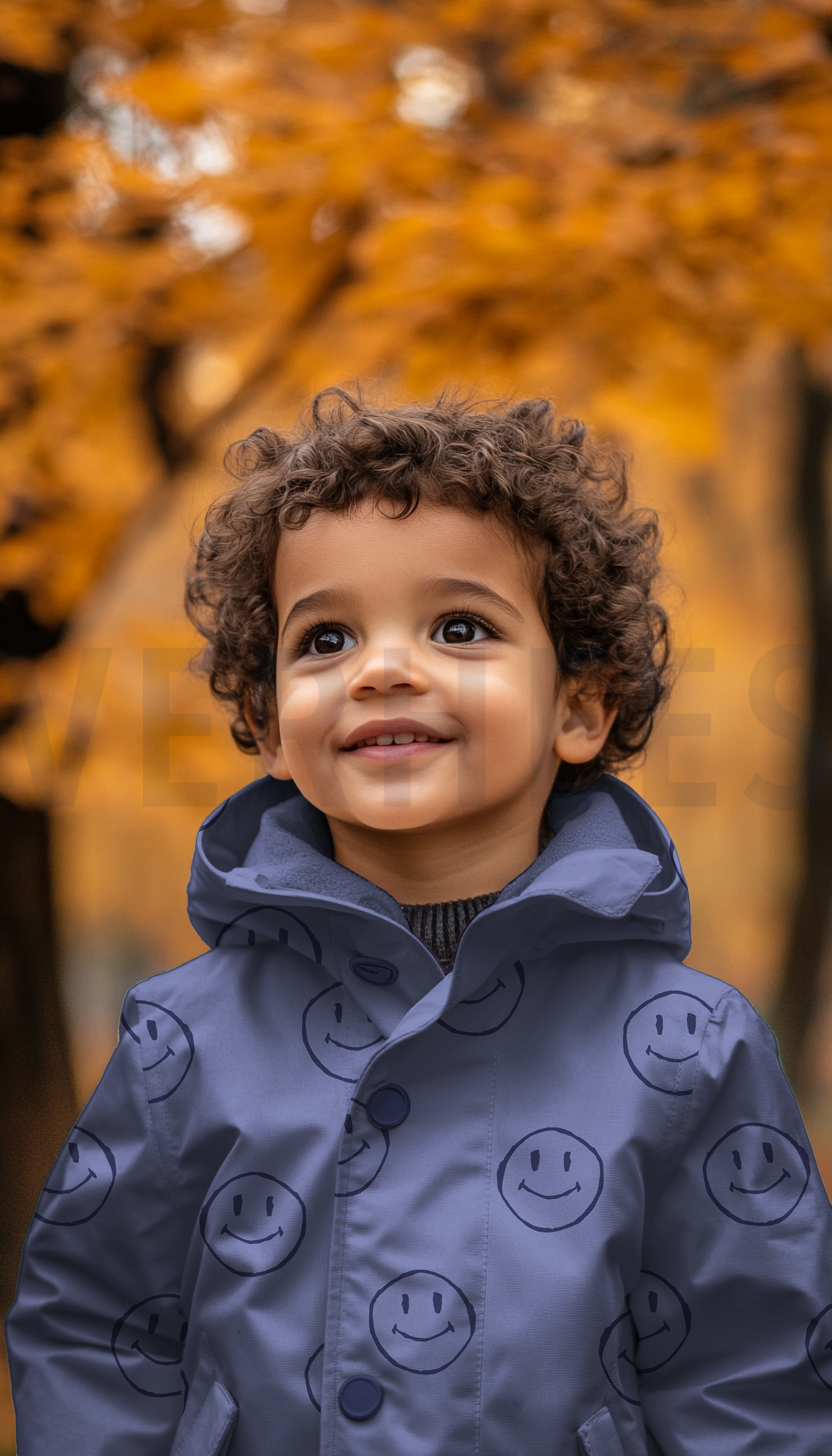 RAINCOAT HAPPY FACES BLUE #7