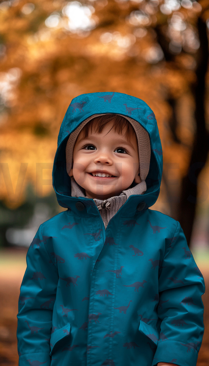 RAINCOAT DINOSAURS DARK GREEN #7