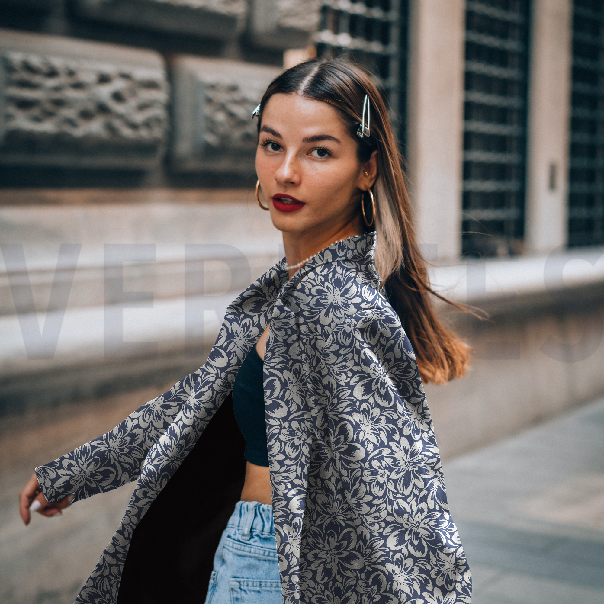 LEINEN GEWASCHEN BLUMEN HELL APRIKOSE (high resolution) #7