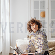 LEINEN JERSEY DIGITAL BLUMEN NATUR/LAVENDEL (thumbnail) #7