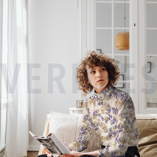 LEINEN JERSEY DIGITAL BLUMEN NATUR/LAVENDEL #7