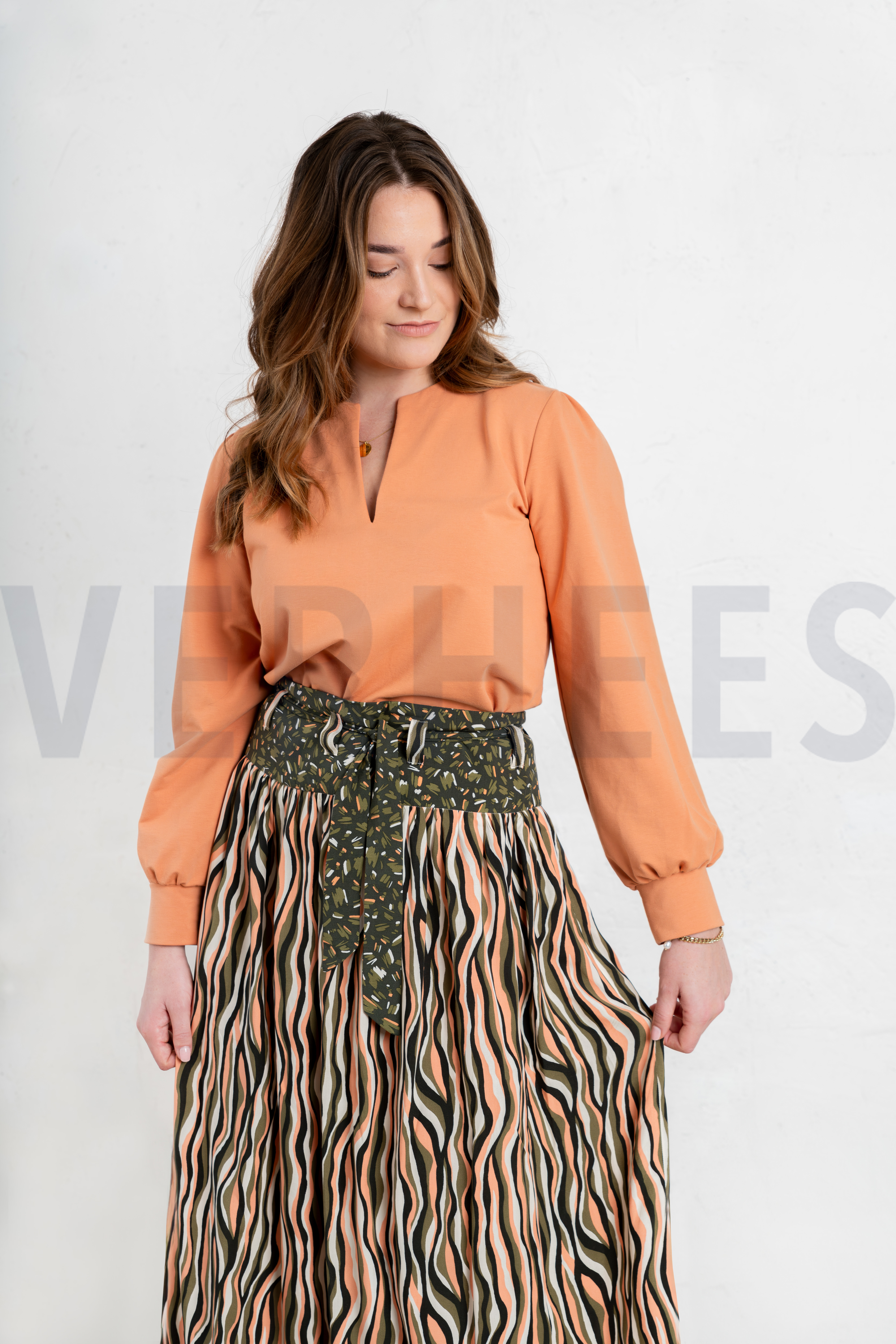 VISCOSE RADIANCE FLEURS ET RAYURES RUST #7