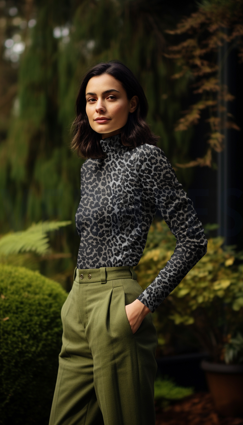 VISCOSE JERSEY DIGITAAL DIERENHUID ZWART #7