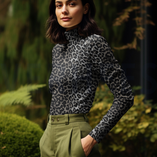 VISCOSE JERSEY DIGITAAL DIERENHUID ZWART #7