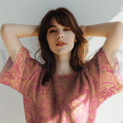 KATOENEN POPLIN THE WANDERER NERIDA HANSEN ORANJE (thumbnail) #7