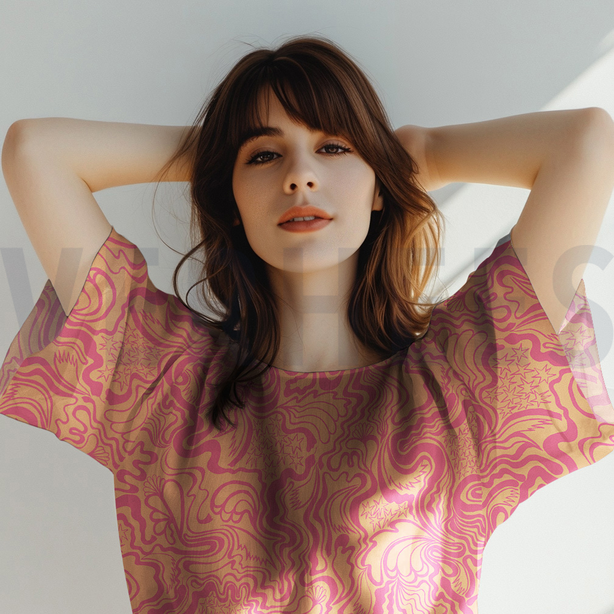 KATOENEN POPLIN THE WANDERER NERIDA HANSEN ORANJE (high resolution) #7