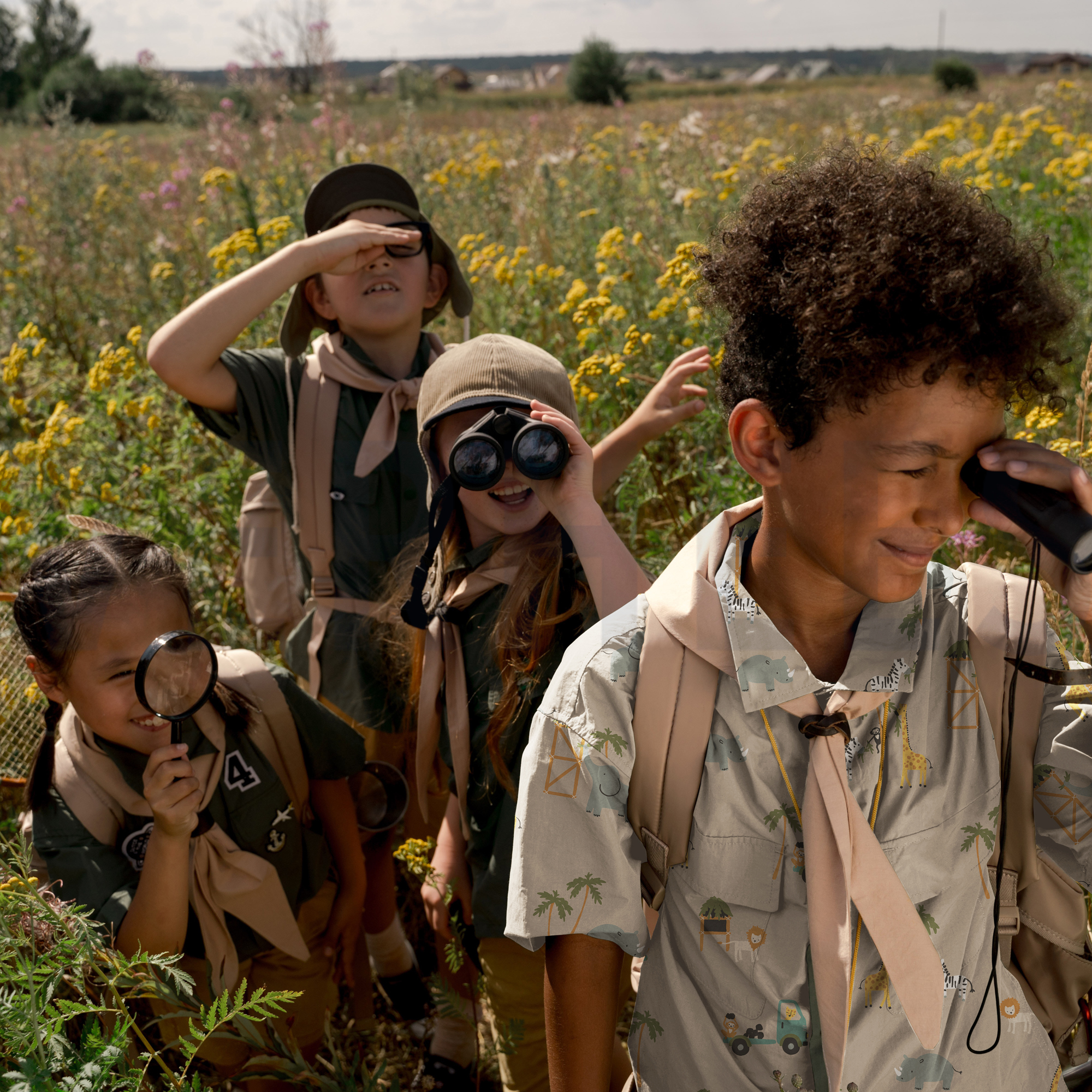 FINE POPLIN SAFARI ANIMALS NAVY (high resolution) #7