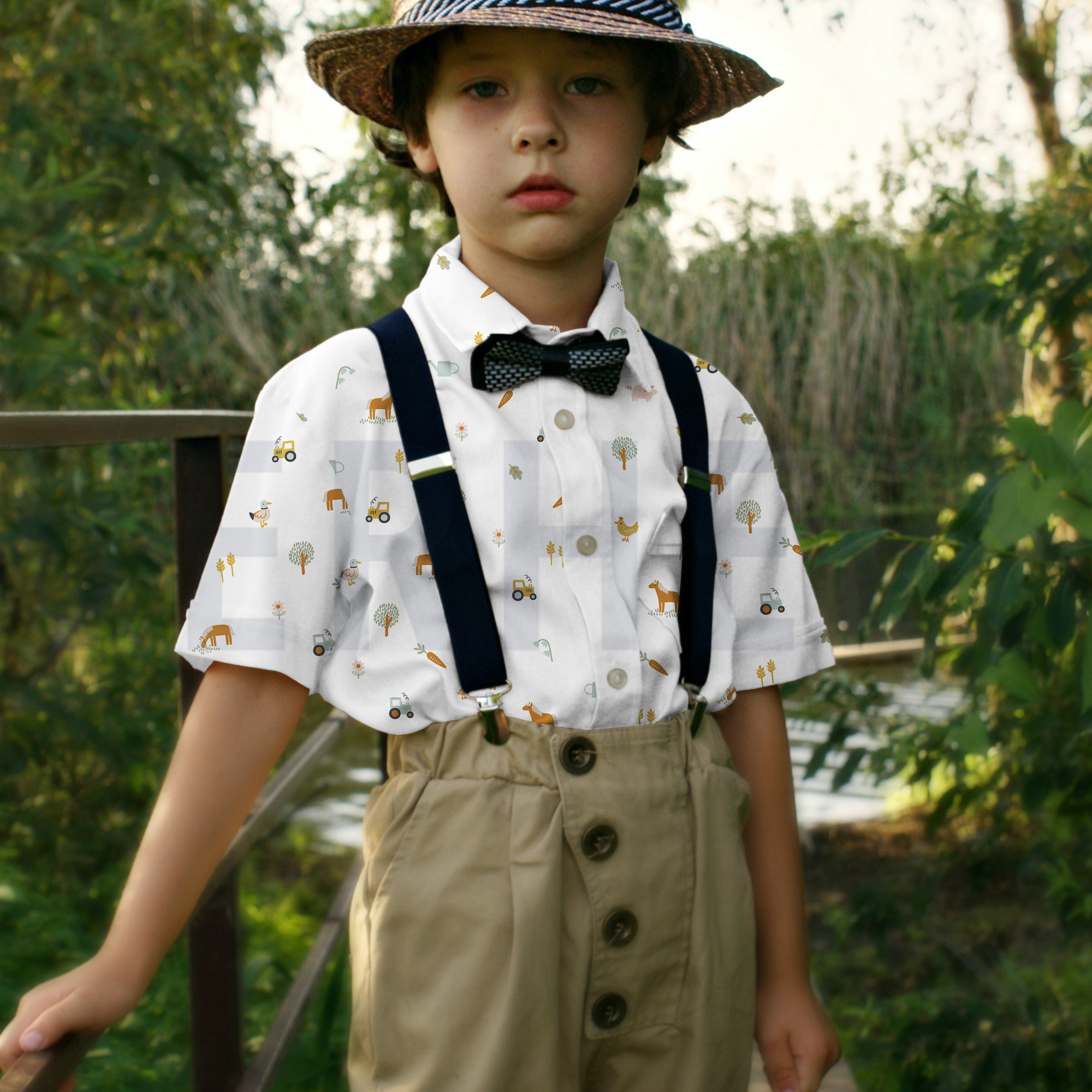 FINE POPLIN FARM LIFE WHITE (high resolution) #7