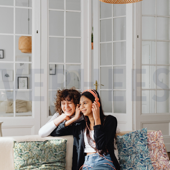 CANVAS DIGITAL LEAVES PURPLE #7