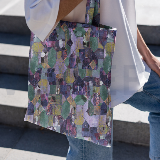 CANVAS DIGITAAL GEOMETRISCH BRUIN #7