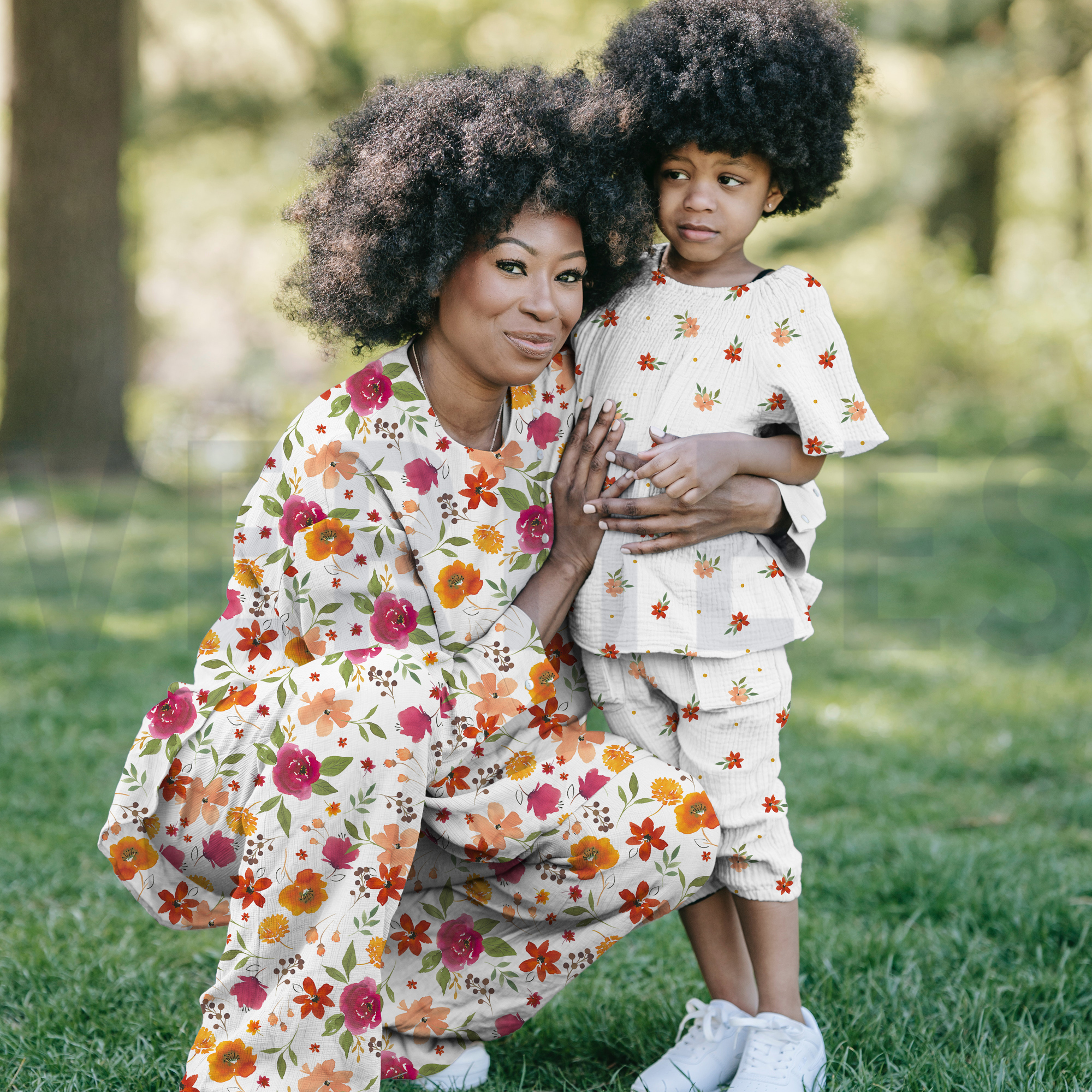 DOUBLE GAZE DE COTON FLEURS ROSE (high resolution) #7