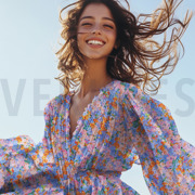 VISCOSE SATIJN DIGITAAL BLOEMEN BLAUW (thumbnail) #7