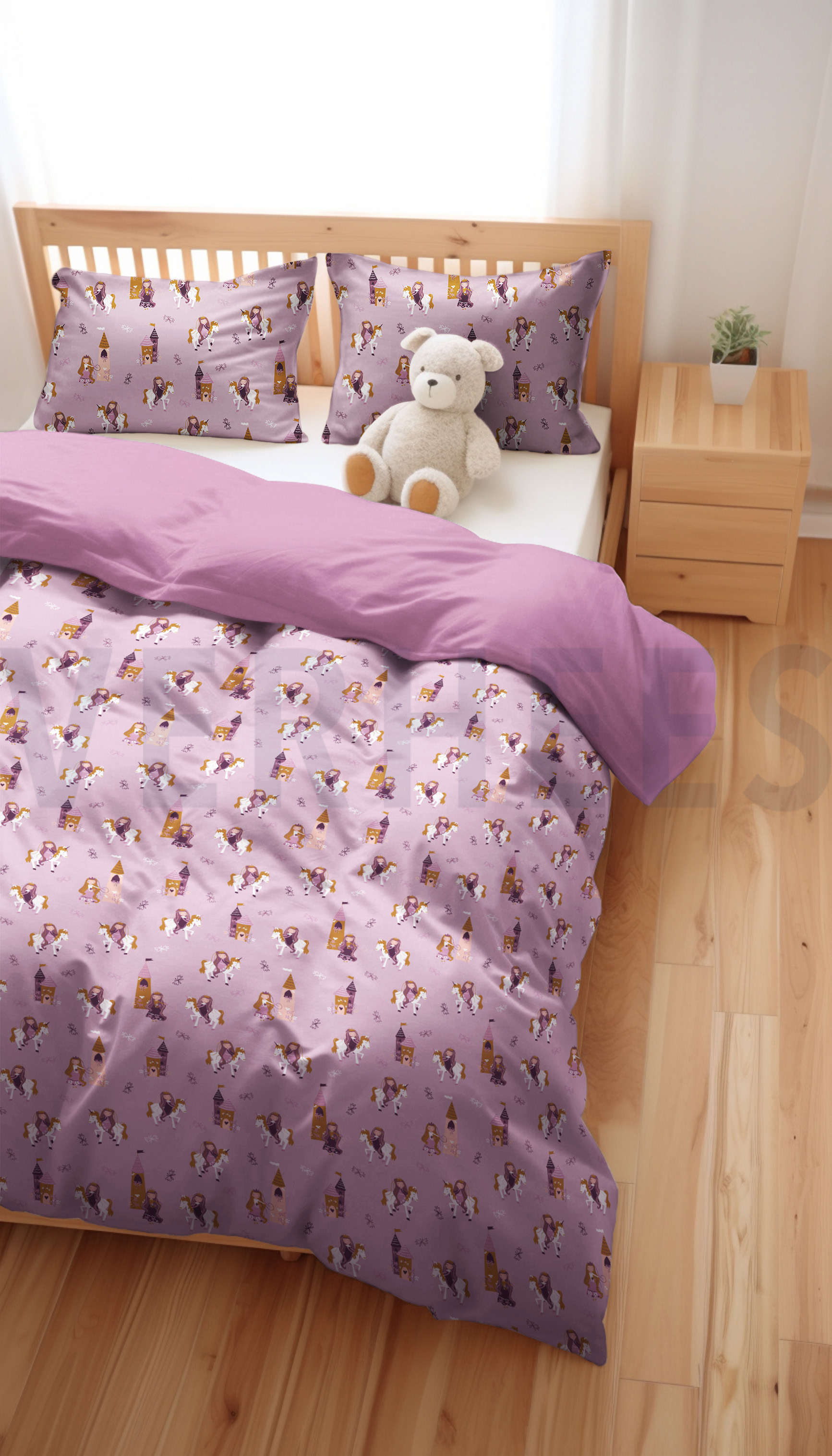 POPELINE DE COTON TISSAGE FIN PRINCESSES ROSE #7