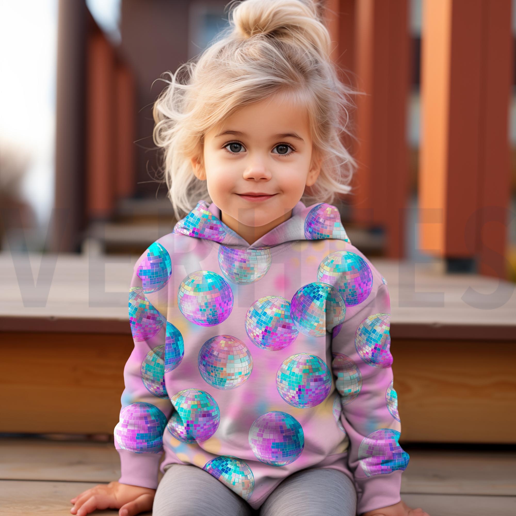 FRENCH TERRY DIGITAL DISCOBALLS LIGHT PINK (high resolution) #7