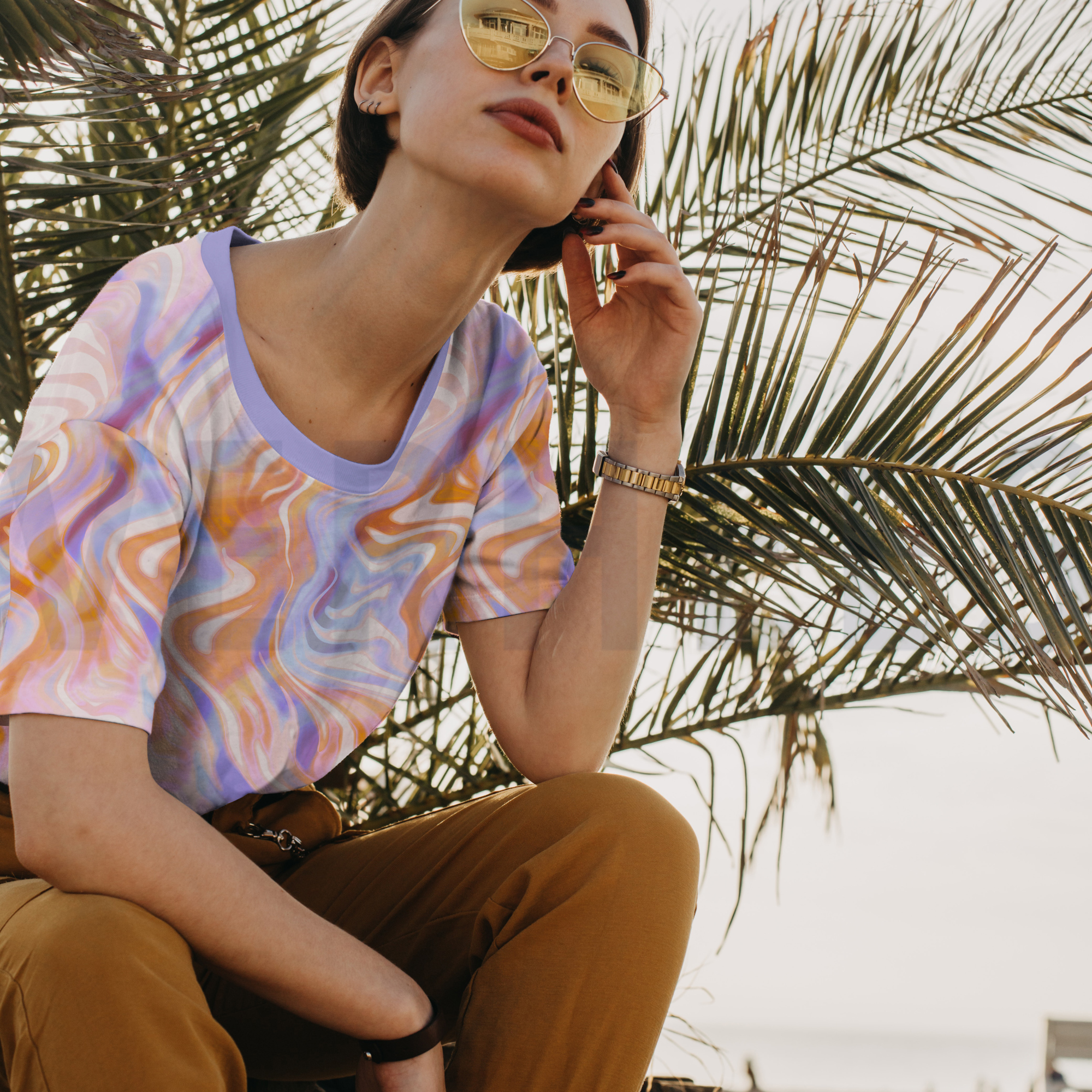 JERSEY DIGITAL MARMOR MANDARINENORANGE (high resolution) #7