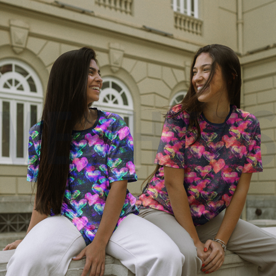 JERSEY DIGITAL NEON HEARTS NAVY/PINK #7