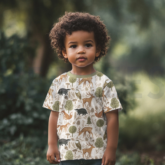 SWEAT DIGITAL FOREST ANIMALS NAVY #7