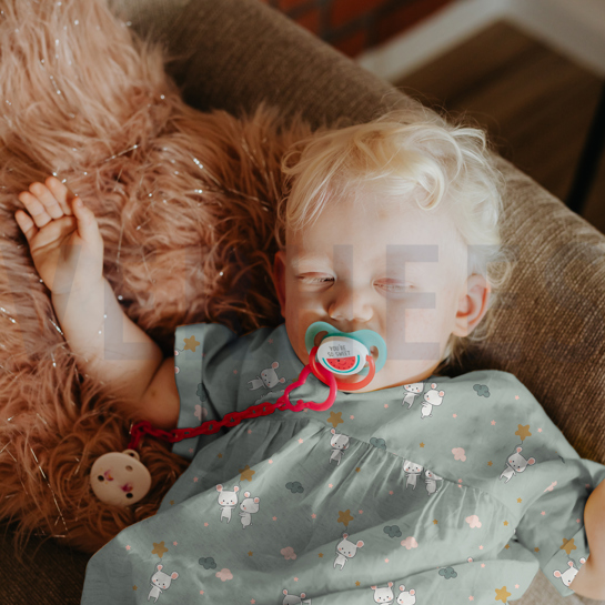 B-POPLIN GLITTER SWEET MOUSE LIGHT GREY #7