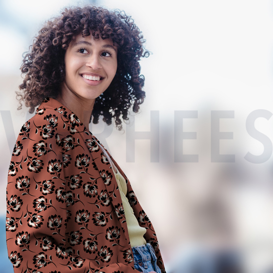 VISKOSE ROSELLA STRETCH BLUMEN KETCHUPROT #7