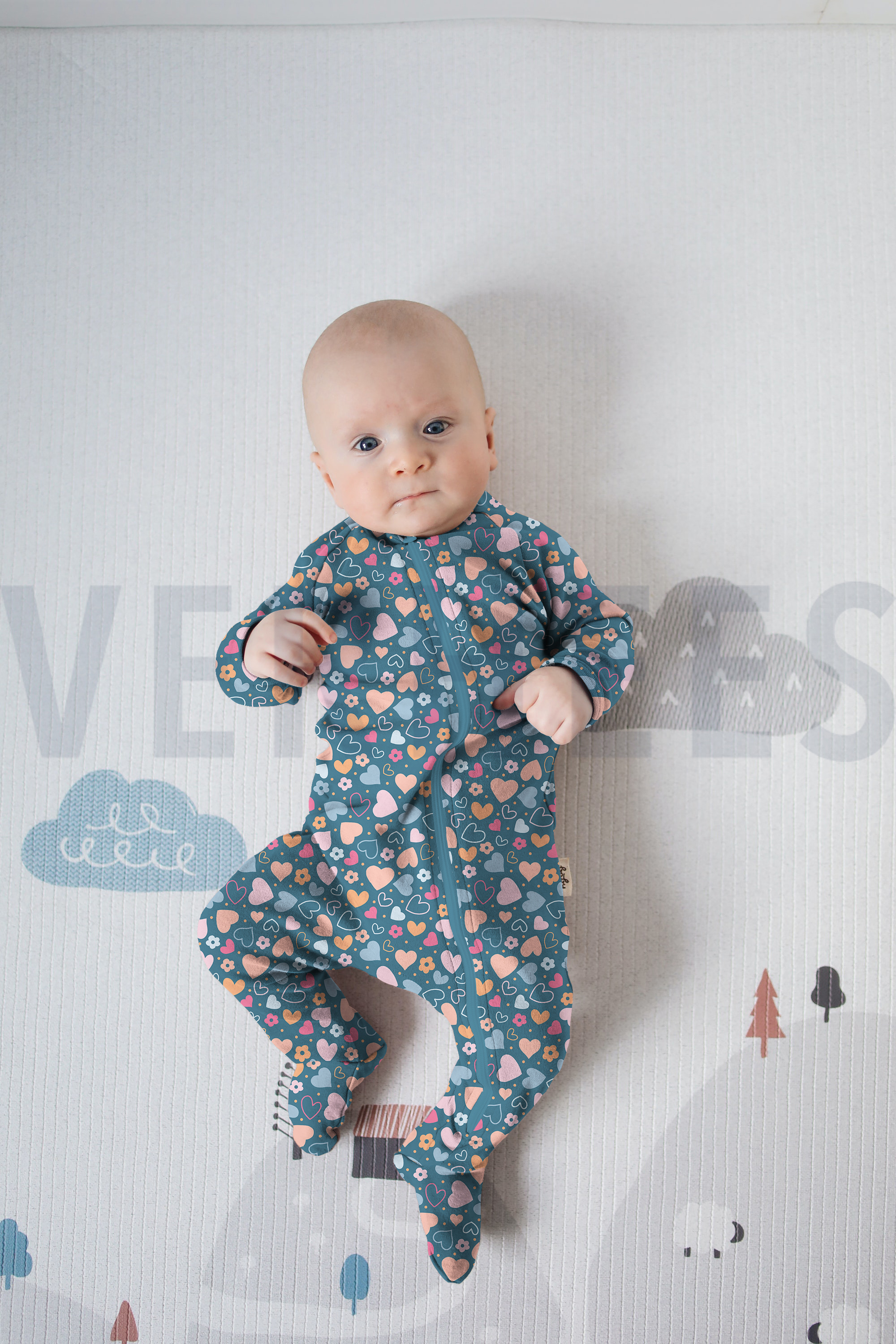 FLANNEL HEARTS LAVENDER #7