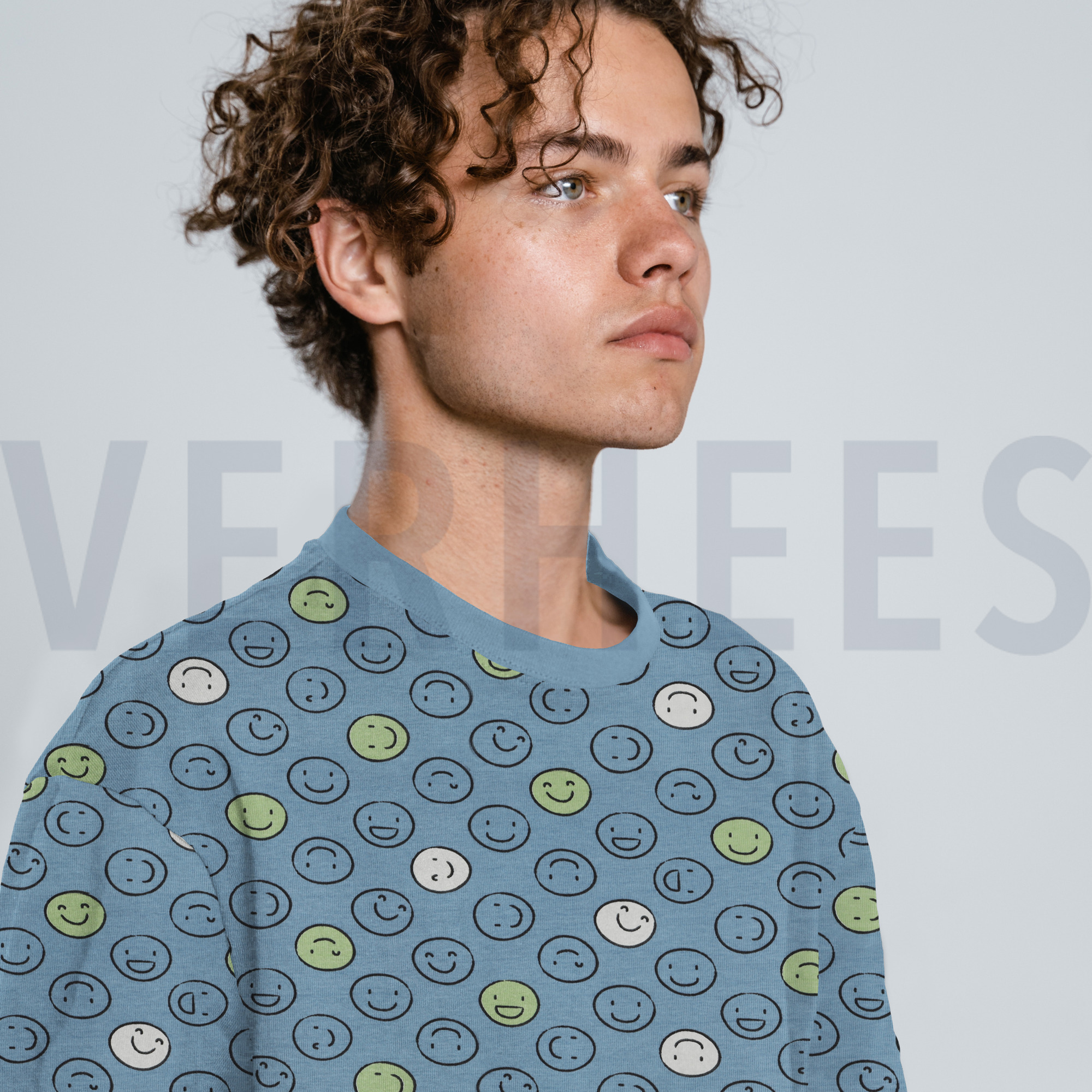 JERSEY PHOSPHORESCENTS SMILEYS VIOLET (high resolution) #7