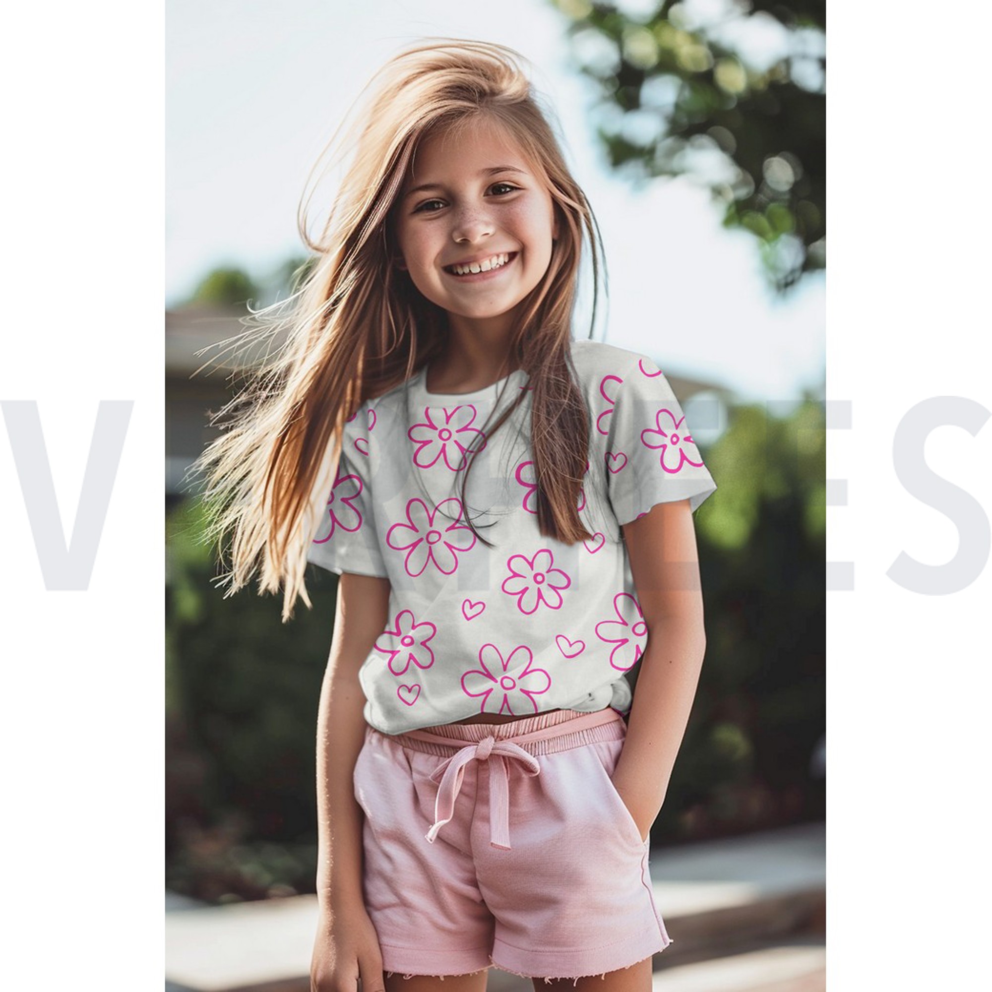 JERSEY MELANGE NEON FLOWERS NAVY (high resolution) #7