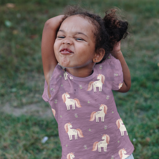 JERSEY GLITTER UNICORNS WHITE #7