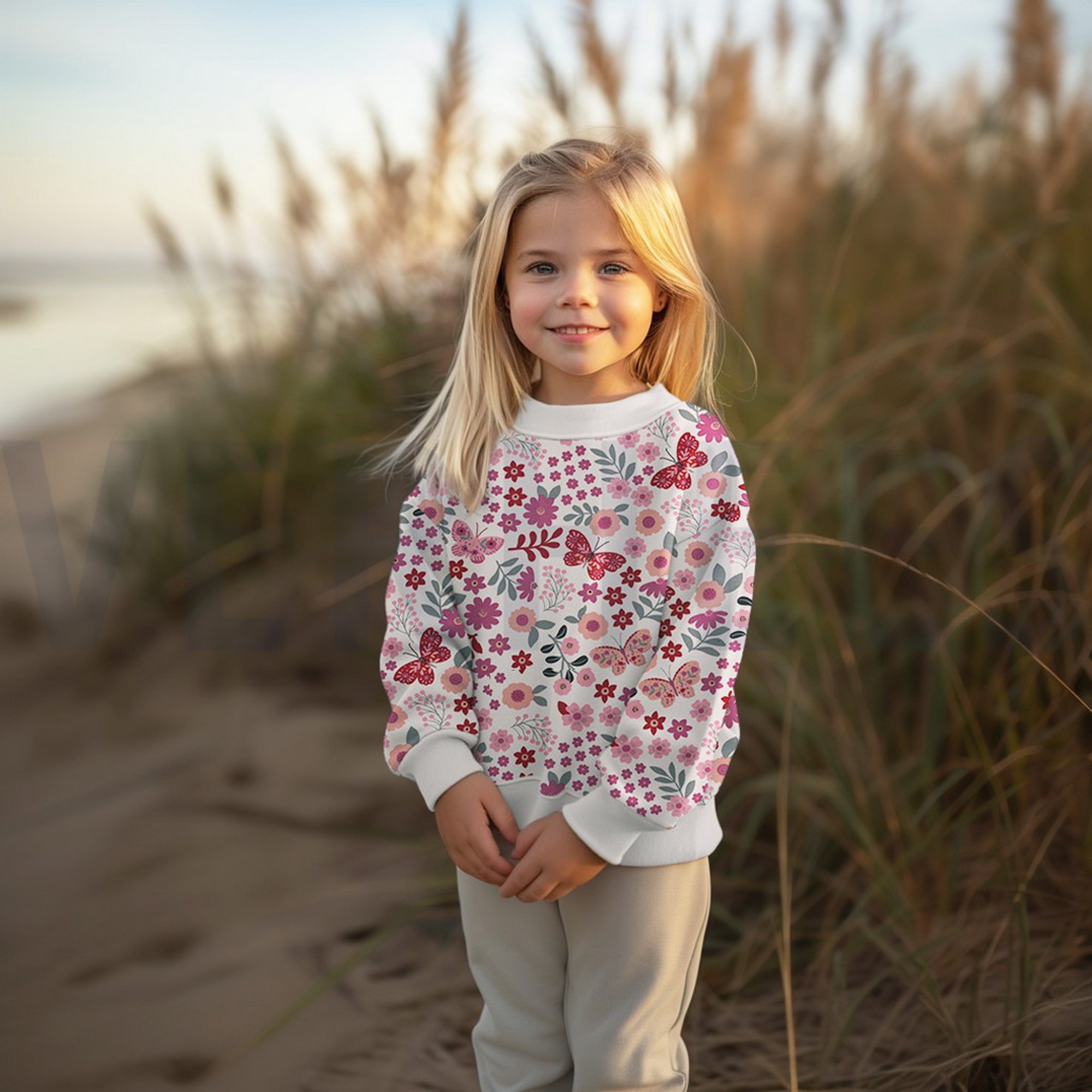 FRENCH TERRY FLEURS CAMEL (high resolution) #7