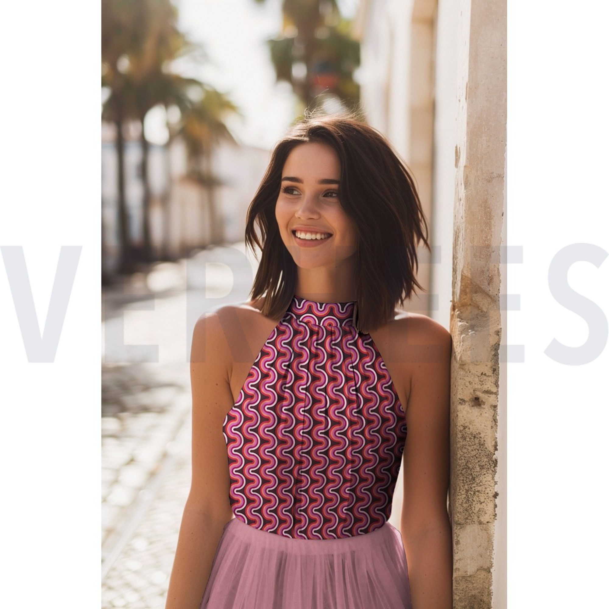 VISKOSE RADIANCE GEOMETRISCH ROSA (high resolution) #7