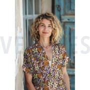 VISCOSE RADIANCE BLOEMEN DONKERBRUIN (thumbnail) #7