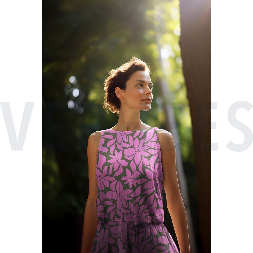VISCOSE RADIANCE FLOWERS GREEN #7