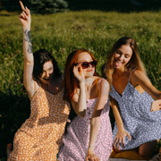 VISKOSE POPELINE STRETCH KLEINE BLUMEN ORANGE (thumbnail) #7