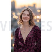 VISCOSE ROSELLA STRETCH DIGITAL FLEURS FUCHSIA (thumbnail) #7