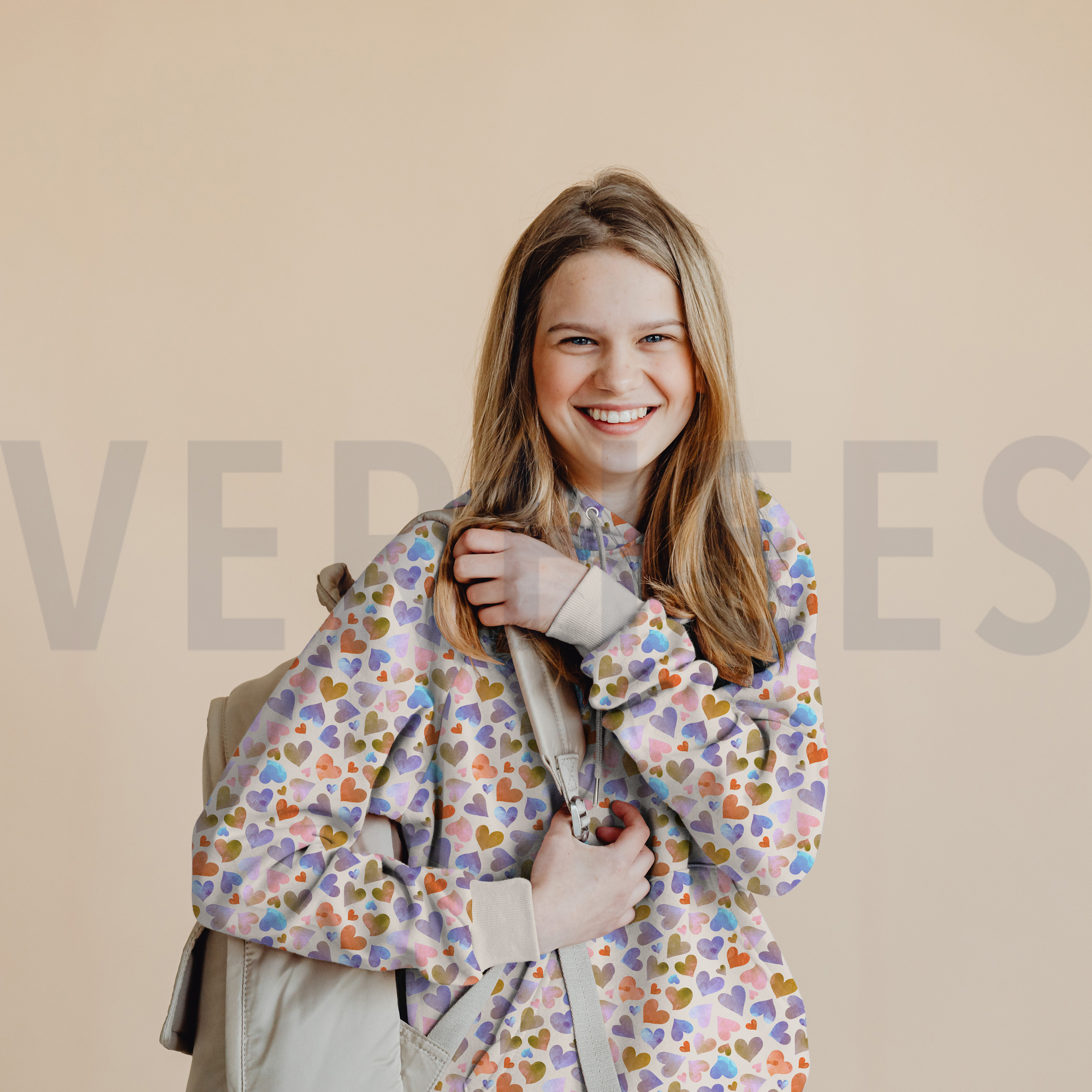 FRENCH TERRY DIGITAL HEARTS ECRU (high resolution) #7