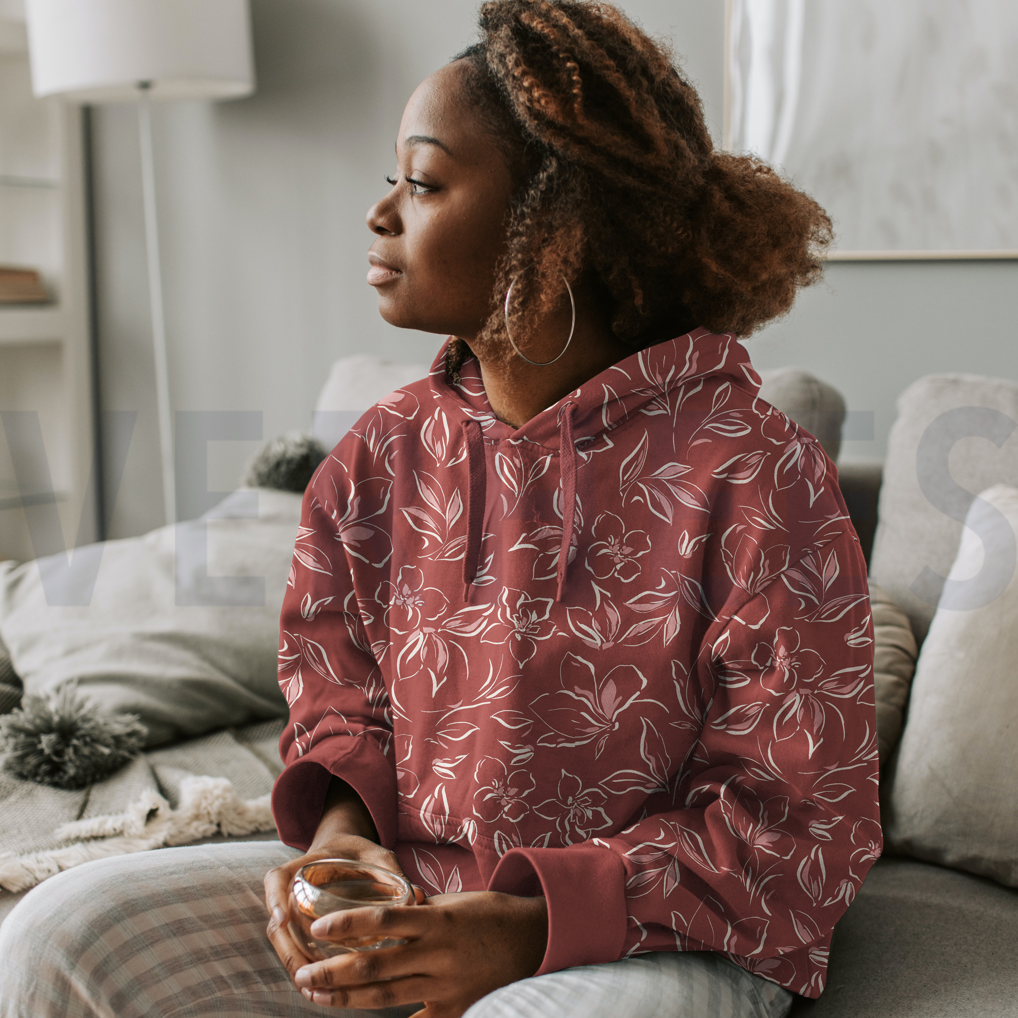 FRENCH TERRY BLOEMEN DONKER JADE (high resolution) #7