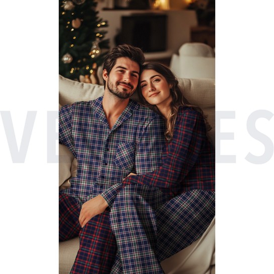 FLANNEL CHECKS NAVY #7