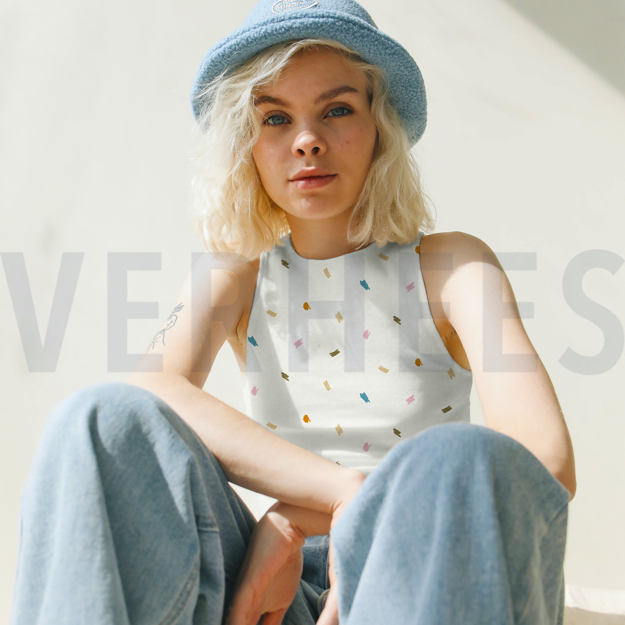 JERSEY MELIERT GLITZER KRIZELEIEN ECRU (high resolution) #7