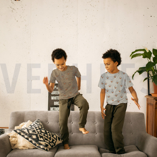 JERSEY MELANGE APEN DONKERGROEN #7