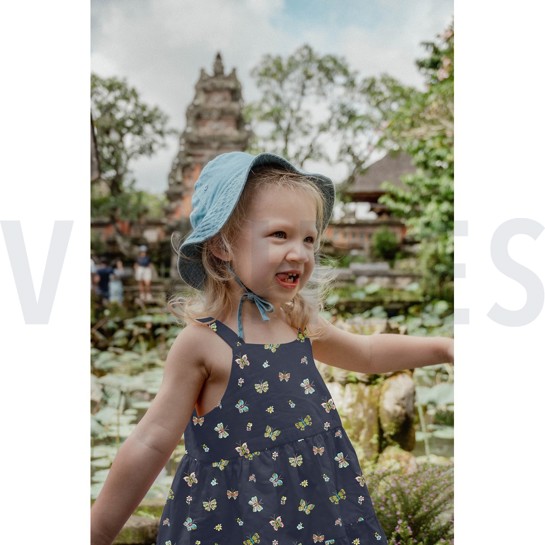 POPLIN DIGITAL BUTTERFLIES WHITE #7