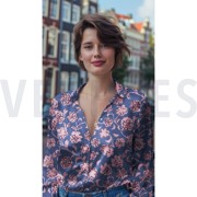 COTTON SATIN FLOWERS BURGUNDY (thumbnail) #7